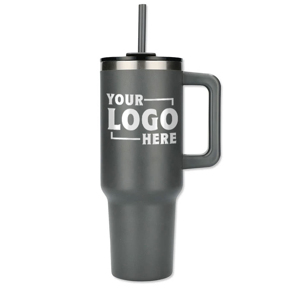 40 oz. Pinnacle Stainless Steel Tumbler with Straw