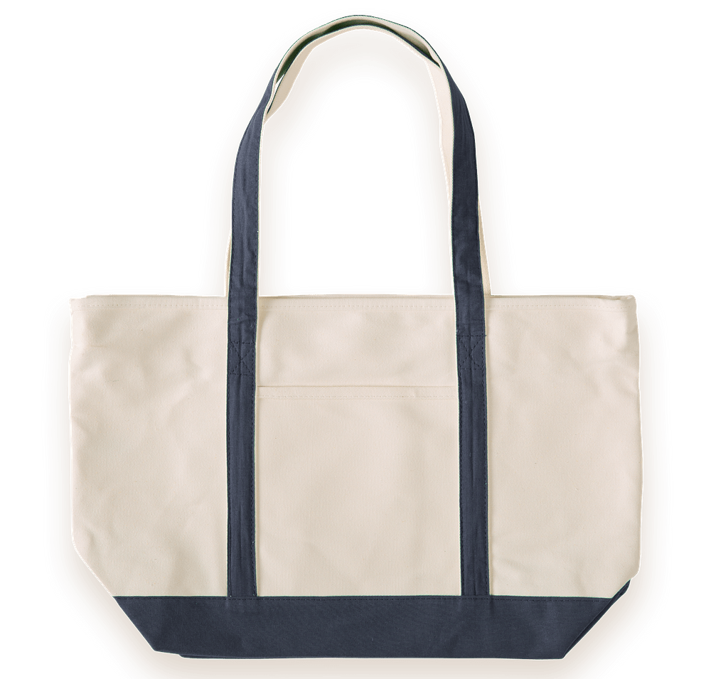 Large Heavyweight Cotton Zippered Tote Bag-default