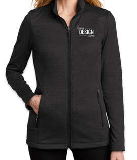 Port Authority Women's Collective Striated Tech Fleece Jacket - Color: Deep Black Heather