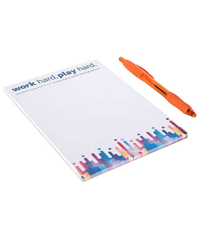 Full Color Souvenir 5" x 7" Scratch Pad - 50 sheets/pad (Case of 250)