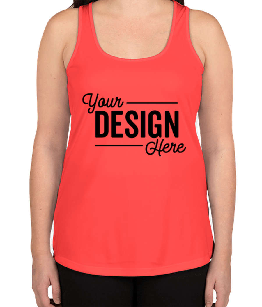 Sport-Tek Women's Competitor Performance Racerback Tank in Hot Coral