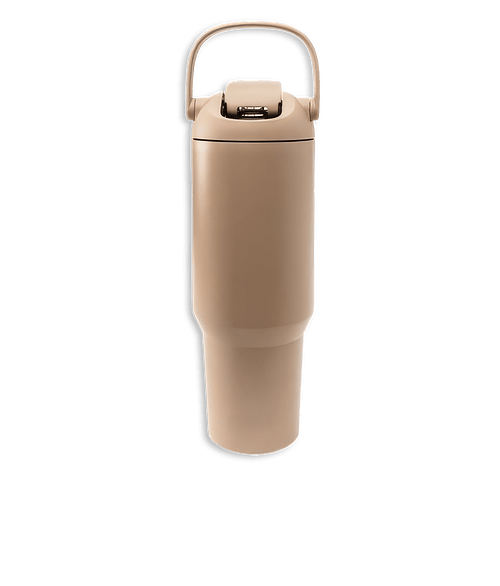 Asobu Laser Engraved 40 oz. Glacier Stainless Steel Insulated Tumbler in Beige