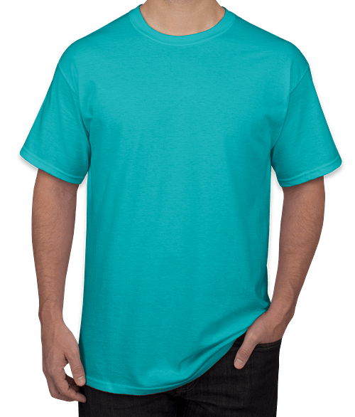 Port & Company Core Cotton T-shirt in Bright Aqua
