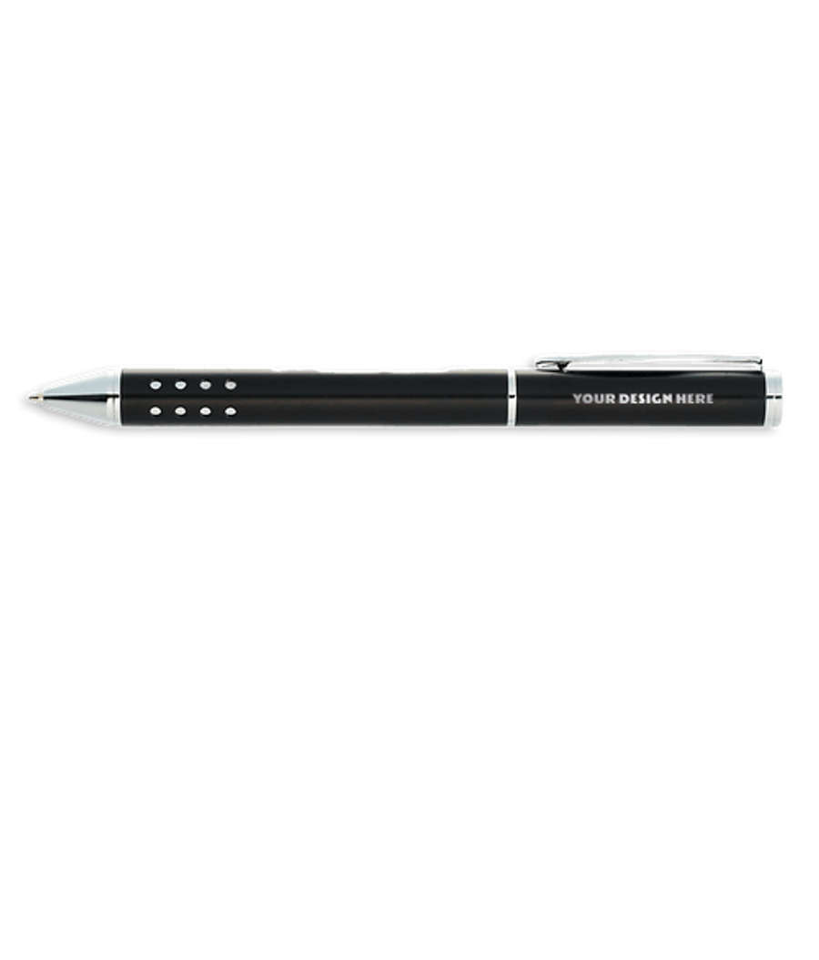 Tuscany Brass Ballpoint Pen (black ink) in Black