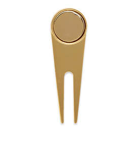 Laser Engraved Magentic Divot Repair Tool with Ball Marker - Color: Gold