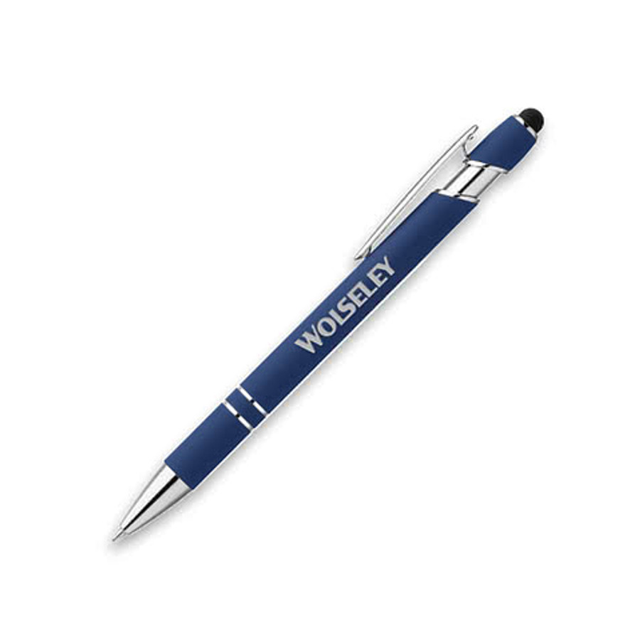 Athens Soft Touch Metal Ballpoint Pen in Gray