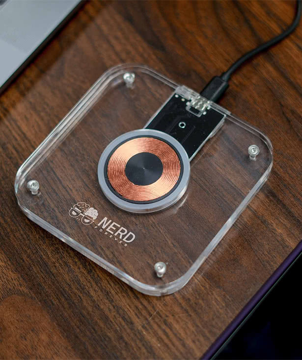 Laser Engraved LoFi Light Up Acrylic 15W Wireless Charging Pad