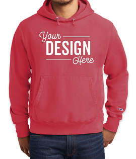 Champion Heavyweight Reverse Weave Garment Dyed Pullover Hoodie - Color: Crimson
