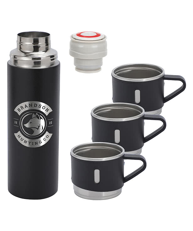 Full Color 23 oz. Stainless Steel Insulated Water Bottle & 5 oz. Cup Gift Set