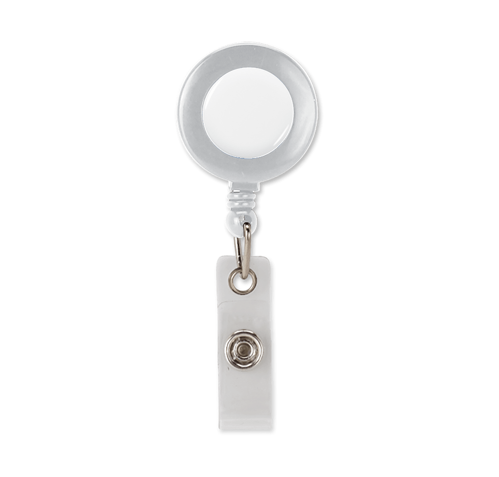 Full Color Retractable Badge Holder with Swivel Bulldog Clip-default