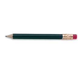 Round Wood Golf Pencil with Eraser - Color: Mallard