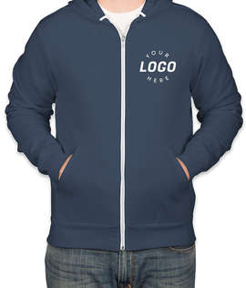 Bella + Canvas Ultra Soft Zip Hoodie - Color: Navy