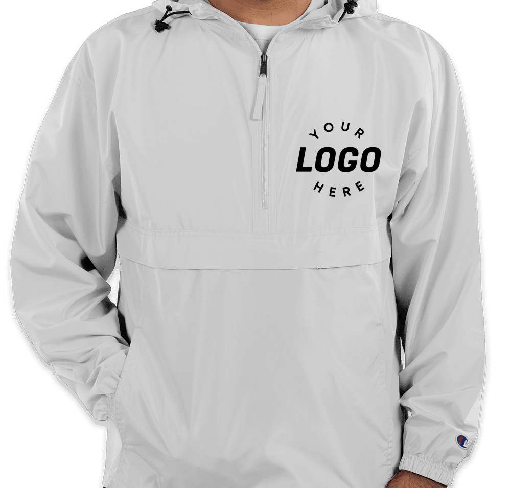 Custom Champion Packable Half Zip Windbreaker Jacket
