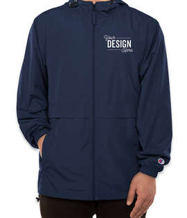 Champion Full Zip Windbreaker Jacket - Color: Navy