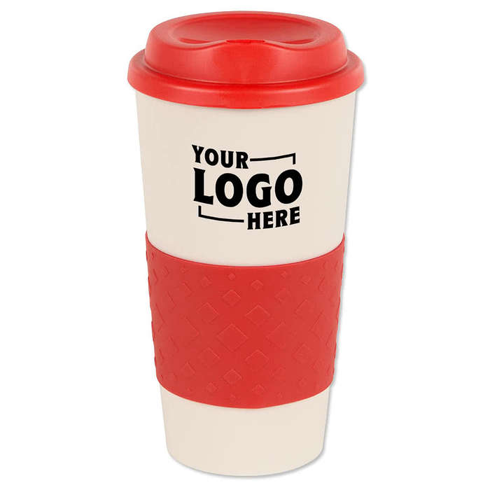 16 oz. Rubber Grip To Go Coffee Cup
