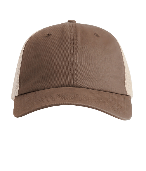 Comfort Colors Sunwashed Unstructured Trucker Hat in Espresso