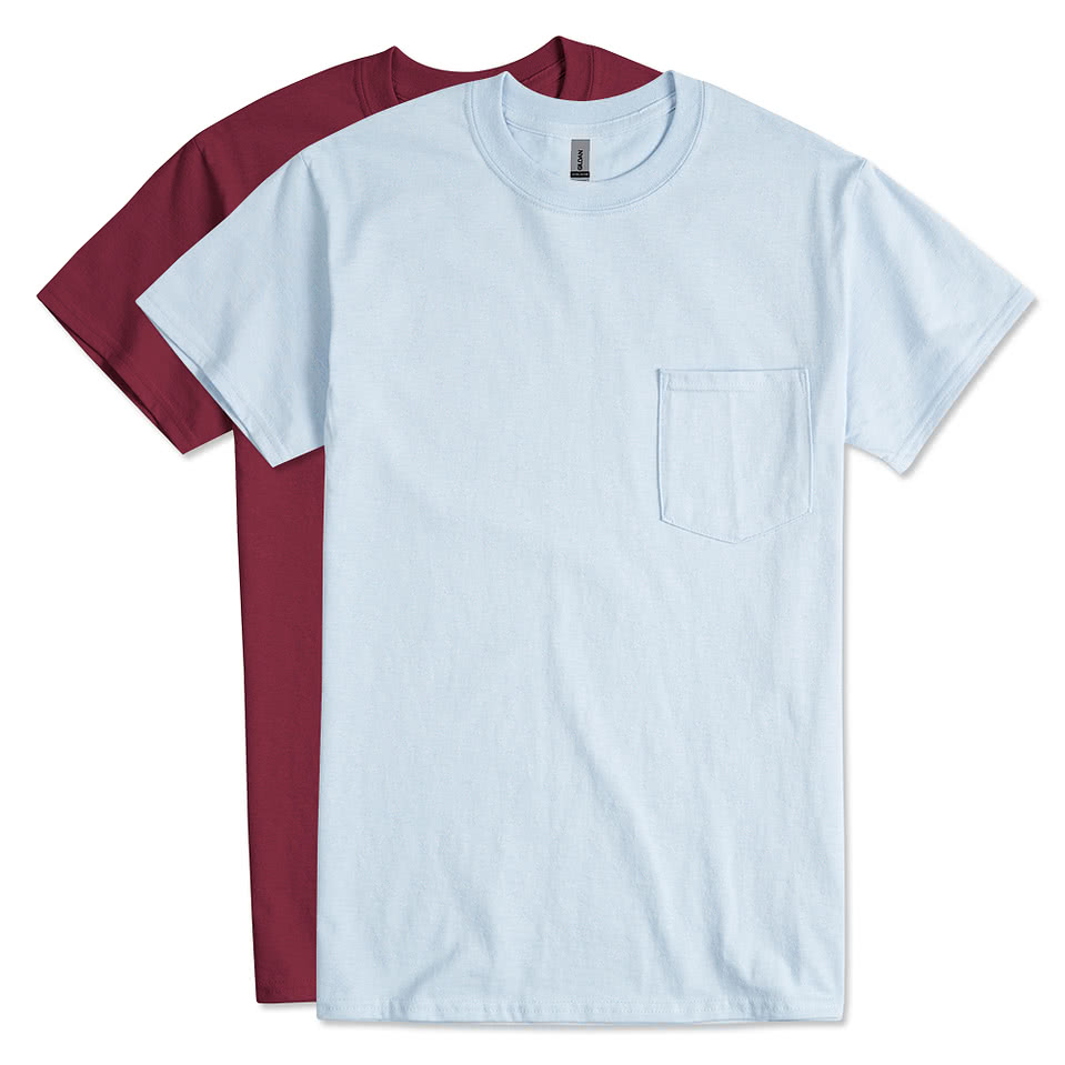 Custom Canada Gildan Ultra Cotton Pocket T shirt Design T