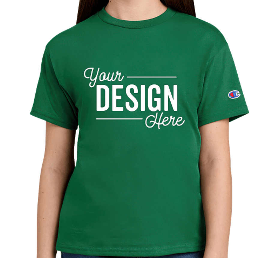 Champion Youth Midweight Crewneck Jersey T-shirt in Kelly Green