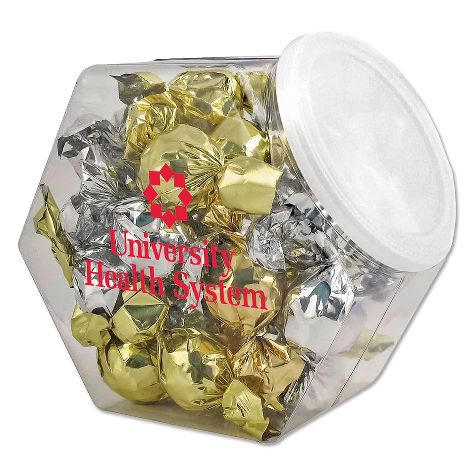 Penny Candy Jar with Individually Wrapped Truffles (Tub of 25)