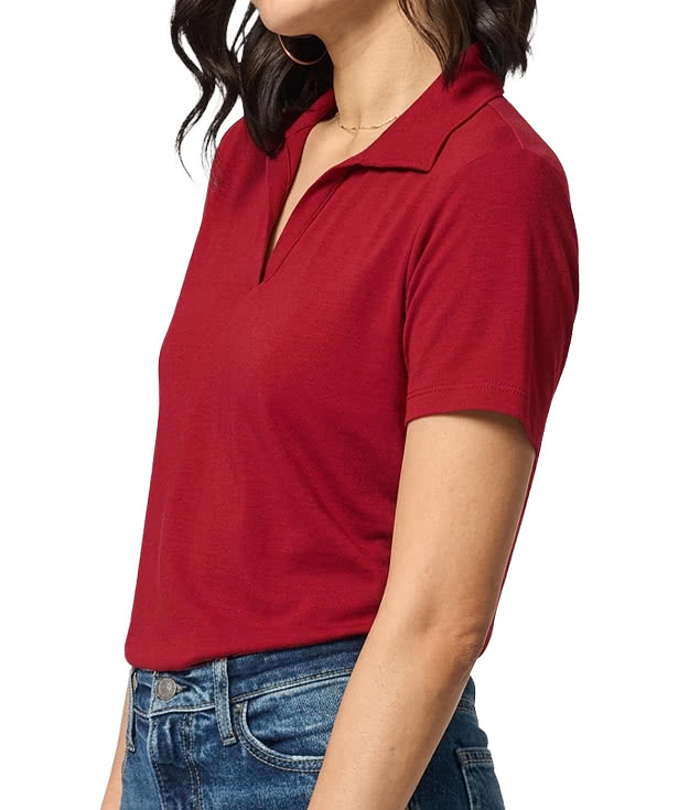 Blue Generation Women's BLU-X-DRI Titan V-Neck Performance Polo - Embroidered