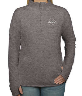 Sport-Tek Women's Performance Half Zip Pullover - Color: Charcoal Grey Heather