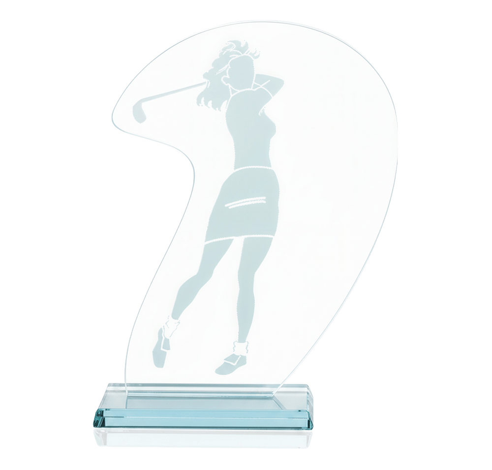 Laser Etched Female Golfer Award-default