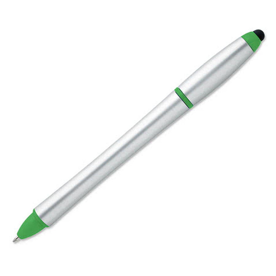 Combo Highlighter and Ballpoint Stylus Pen (black ink) in Blue