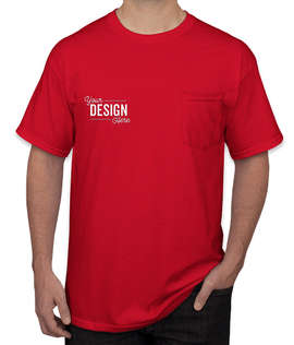 Canada - Gildan Ultra Cotton Pocket T-shirt - Color: Red