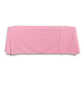 Full Color 6' Economy Open-Back Throw Tablecloth - Color: Flamingo