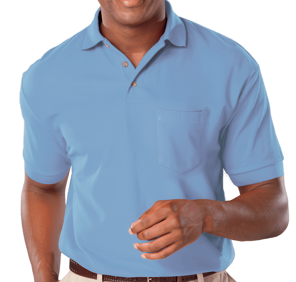 Blue Generation Superblend Easy-Care Pique Pocket Polo - Printed-default
