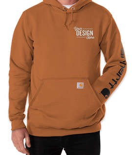 Carhartt Midweight Logo Pullover Hoodie - Embroidered - Color: Carhartt Brown