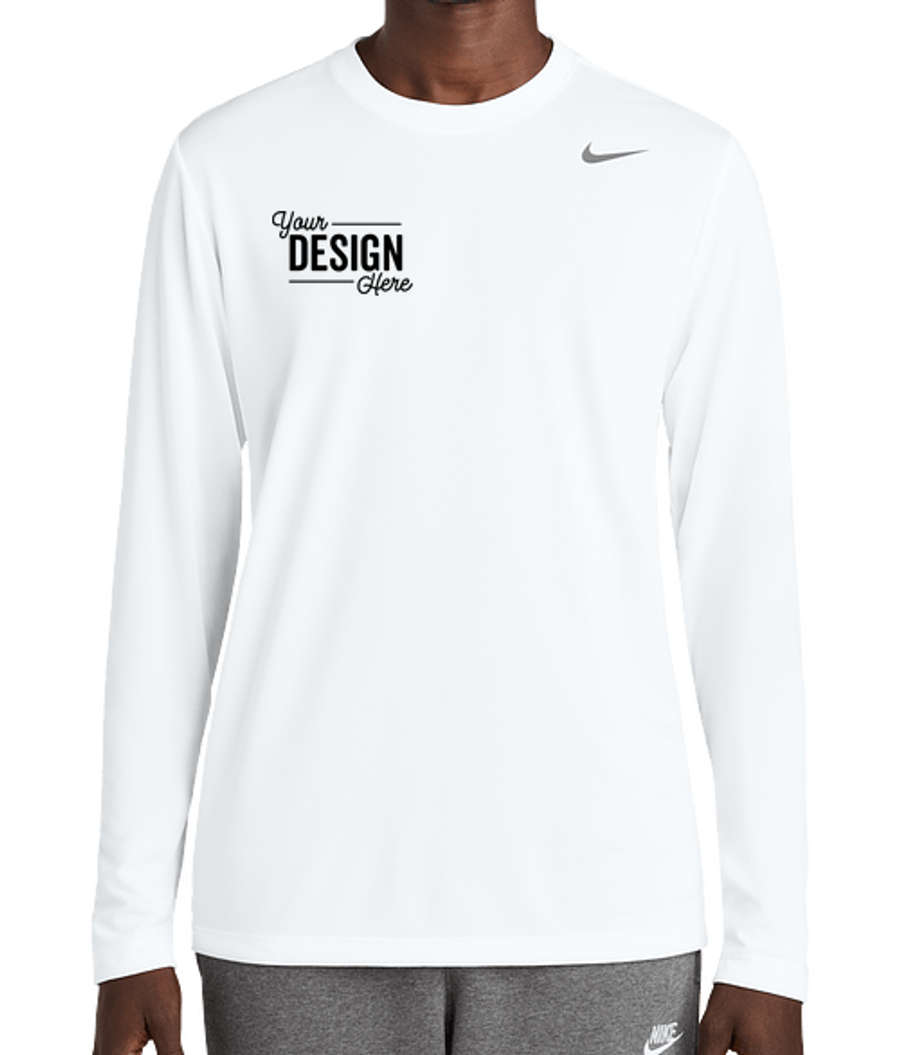 Nike Team rLegend Long Sleeve Performance Shirt in White