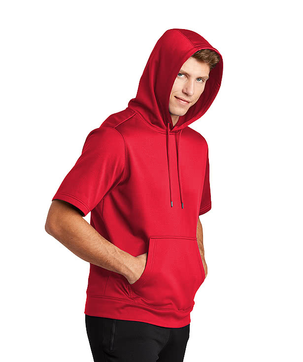 Red hoodie short sleeve online