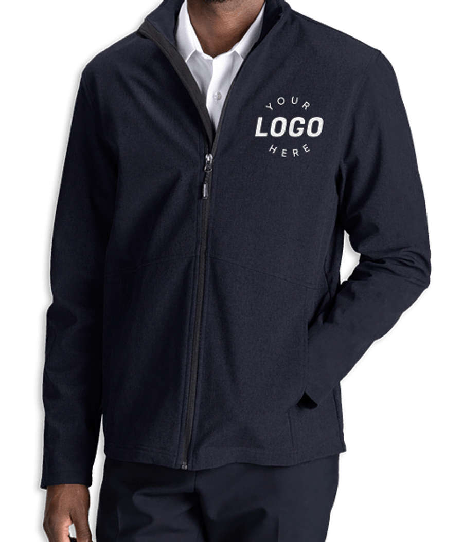 Edwards Lightweight Soft Shell Jacket in Deep Blue Heather