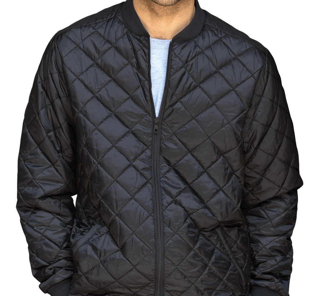 Vantage Everett Diamond Quilted Bomber Jacket-default
