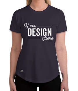 Adidas Women's Solid 100% Recycled UPF 50 Performance Shirt - Color: Navy