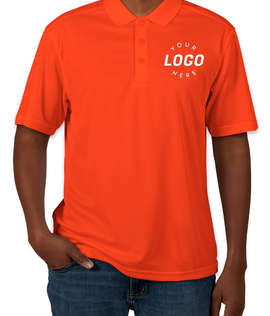Clique by Cutter & Buck Spin Eco Performance Pique Polo - Embroidered - Color: Hi-Vis Orange