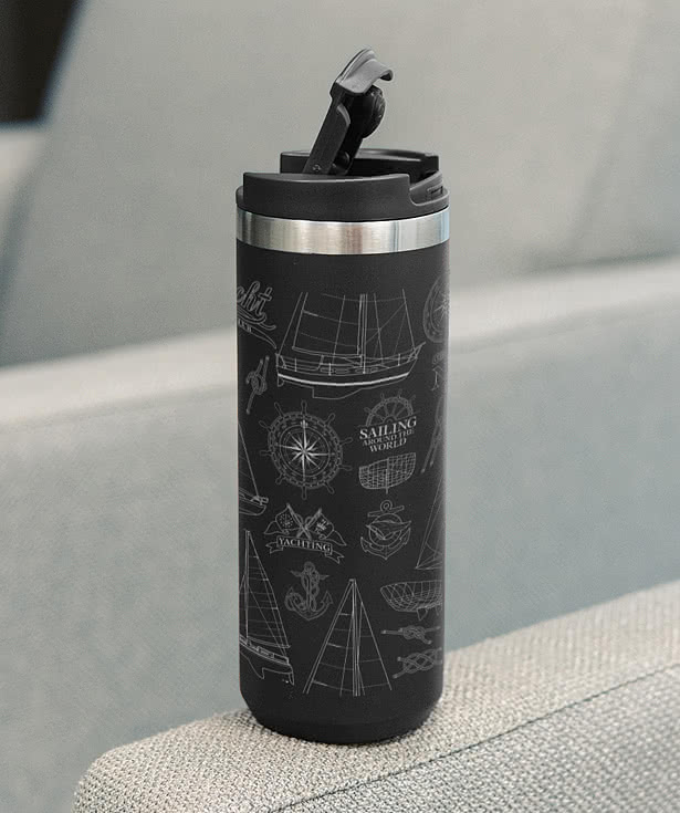 Laser Engraved 18 oz. Sienna Stainless Steel Water Bottle