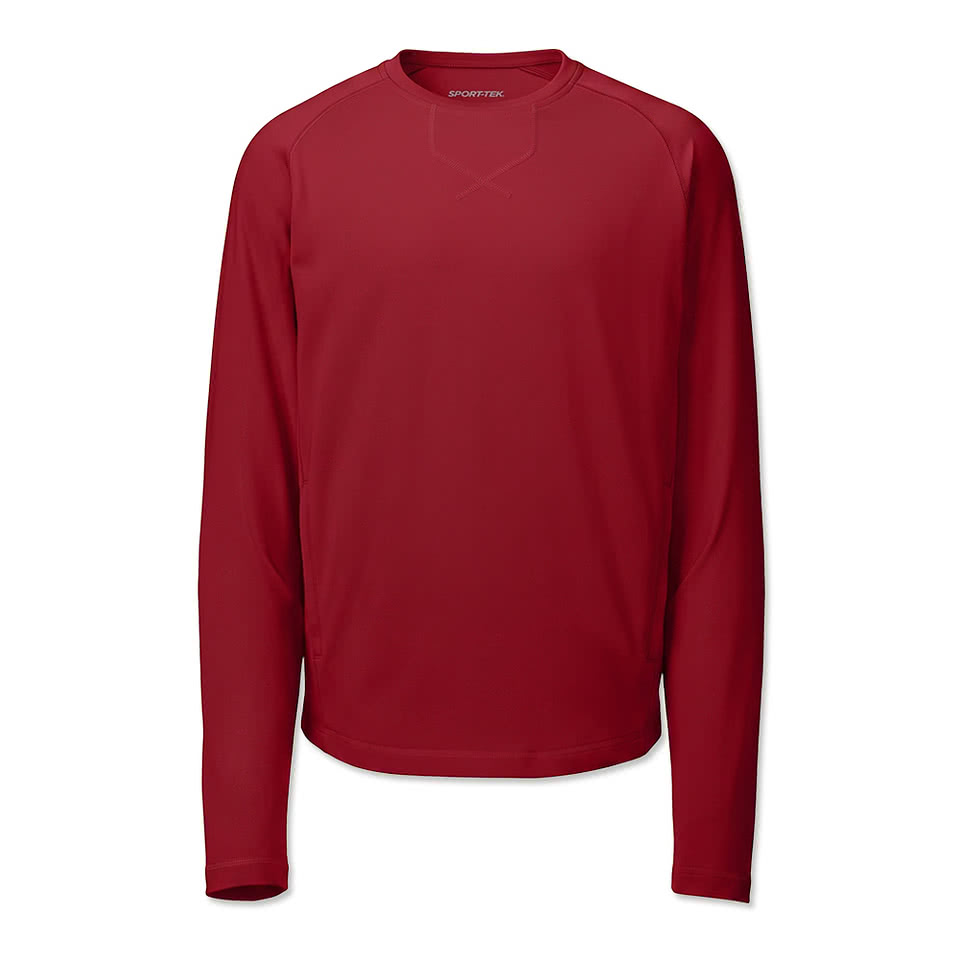 Sport-Tek Sport-Wick Stretch Pocket Crewneck Sweatshirt