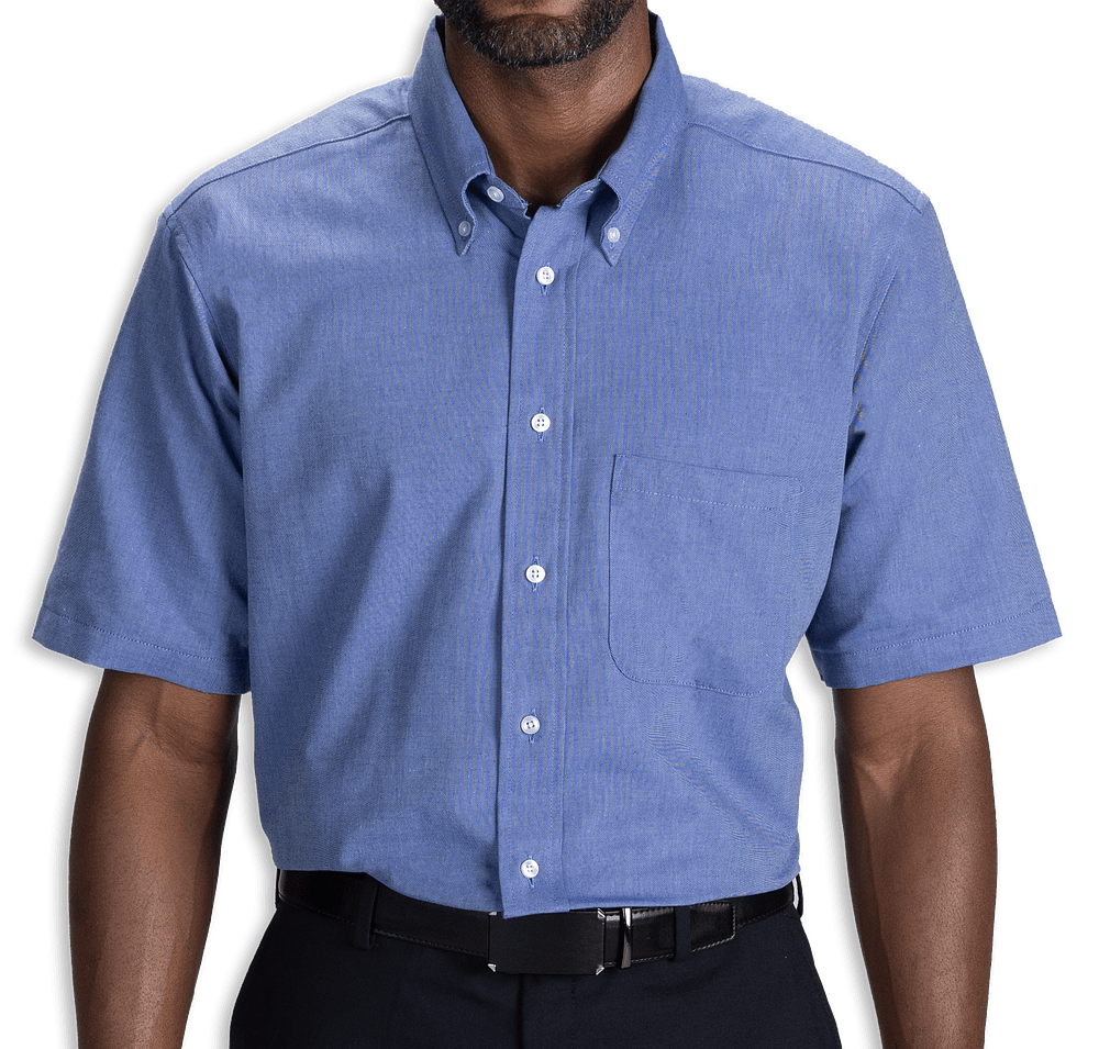 Edwards Oxford Short Sleeve Easy Care Dress Shirt-default