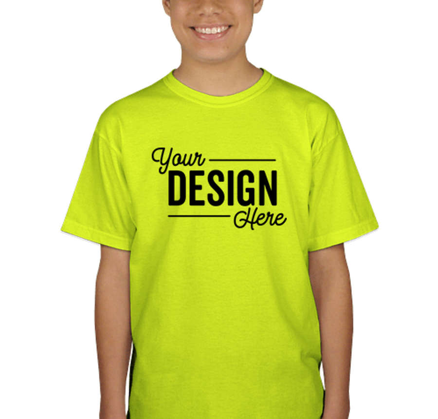 Gildan Youth Ultra Cotton T-shirt in Safety Green