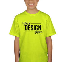 Canada - Gildan Youth Ultra Cotton T-shirt - Color: Safety Green