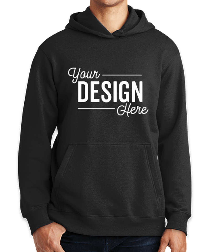 Port & Company Fan Favorite Pullover Hoodie in Jet Black