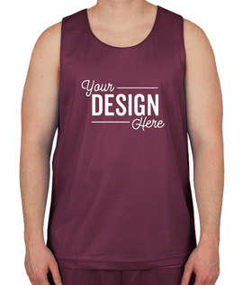 Sport-Tek Mesh Reversible Tank - Color: Maroon / White