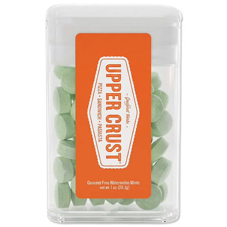 Full Color Rectangular Flip-Top Mint Dispenser in Black With Cinnamon