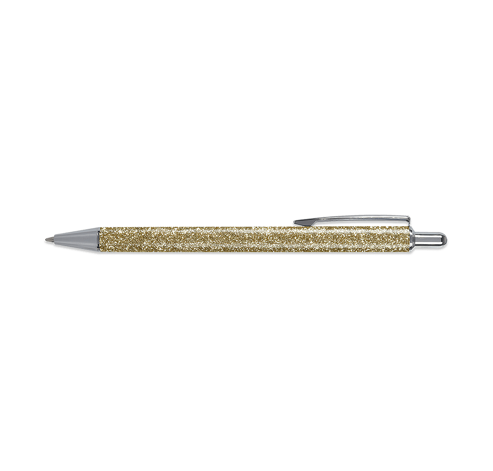 Aluminum Glitter Crush Ballpoint Pen (black ink)-default