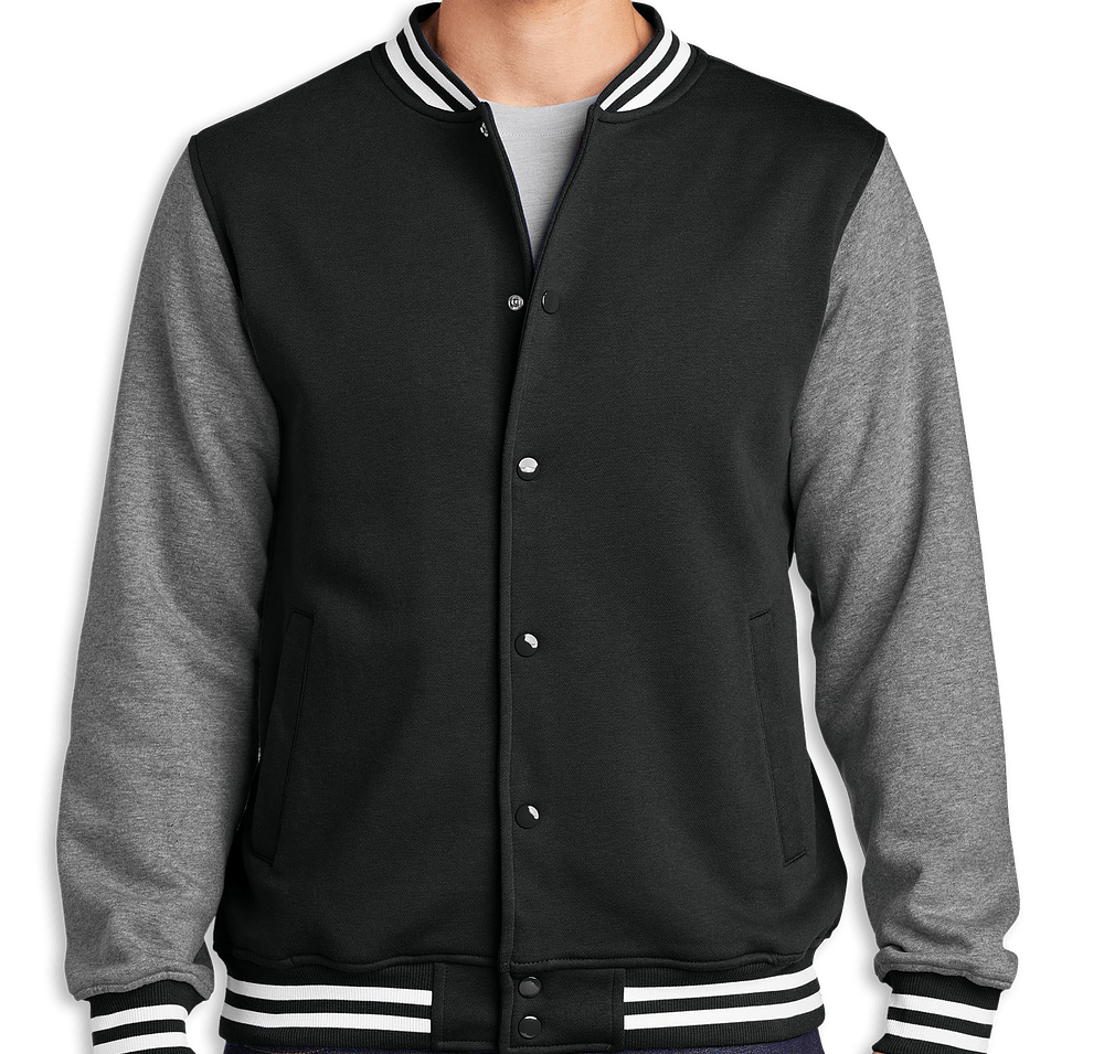 Sport-Tek Letterman Fleece Jacket - Printed-default