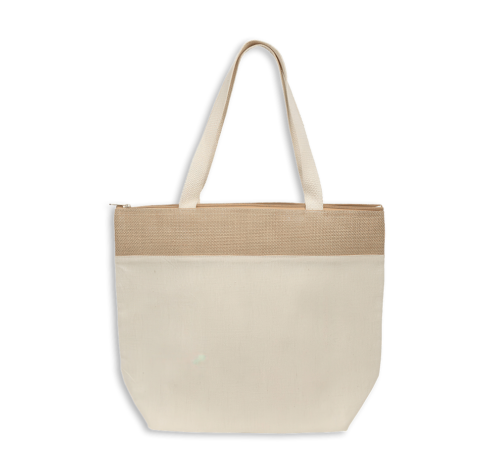 Savanna Jute & Recycled Cotton Cooler Tote Bag-default