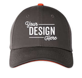 New Era 39THIRTY Stretch Fit Baseball Hat - Color: Graphite / Orange