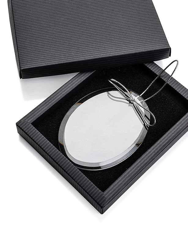 Crystal Oval Ornament